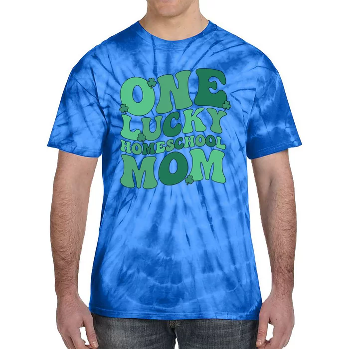 Lucky Homeschool Mom St Patrick's Day Homeschooling Mom Cool Gift Tie-Dye T-Shirt