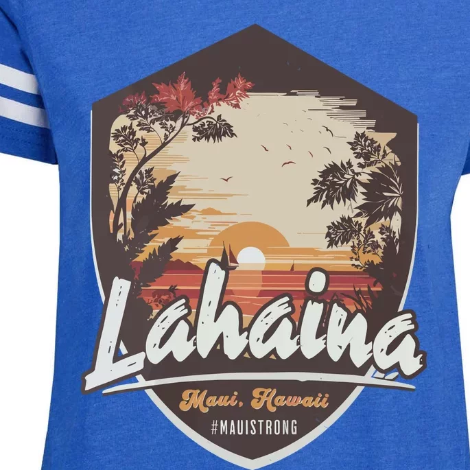 Lahaina Hawaii Maui Strong Support Enza Ladies Jersey Football T-Shirt