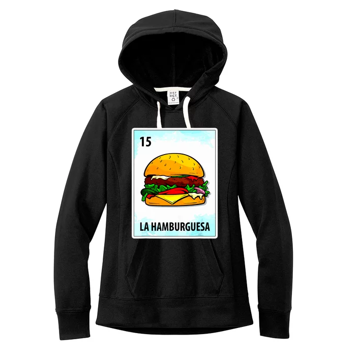 La Hamburguesa Mexican Hamburger Cards Women's Fleece Hoodie