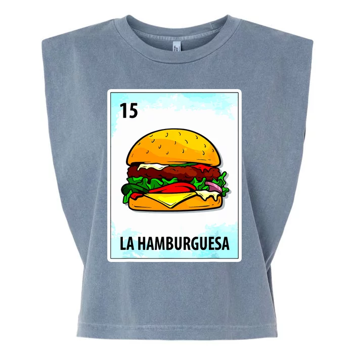 La Hamburguesa Mexican Hamburger Cards Garment-Dyed Women's Muscle Tee