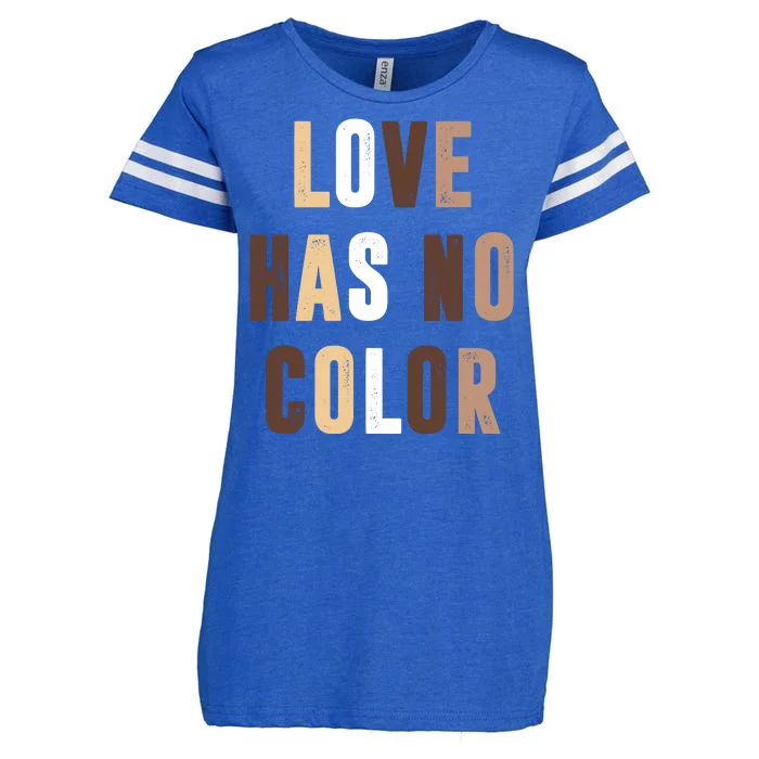 Love Has No Color Black History Enza Ladies Jersey Football T-Shirt