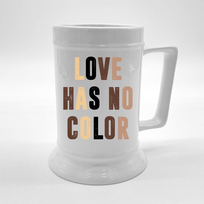 Love Has No Color Black History Front & Back Beer Stein