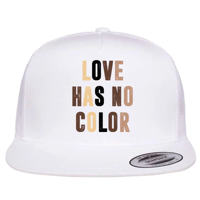 Love Has No Color Black History Flat Bill Trucker Hat