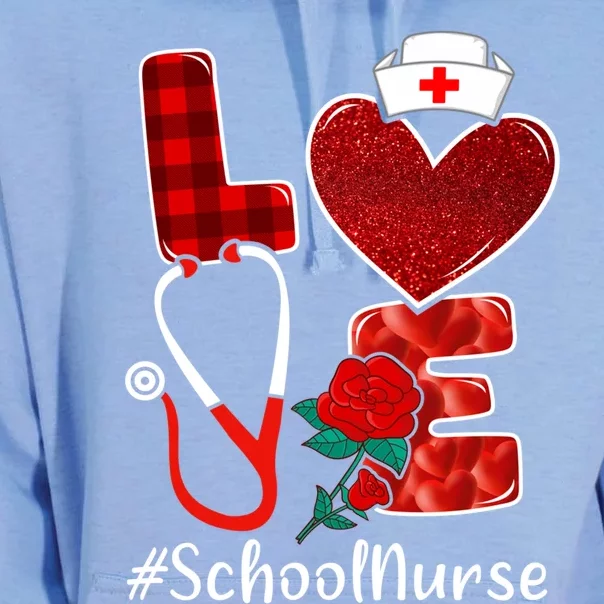 Love Heart Nurse Valentine Day School Nurse Gift Unisex Surf Hoodie