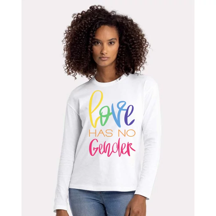 Love Has No Gender LGBTQ Womens Cotton Relaxed Long Sleeve T-Shirt