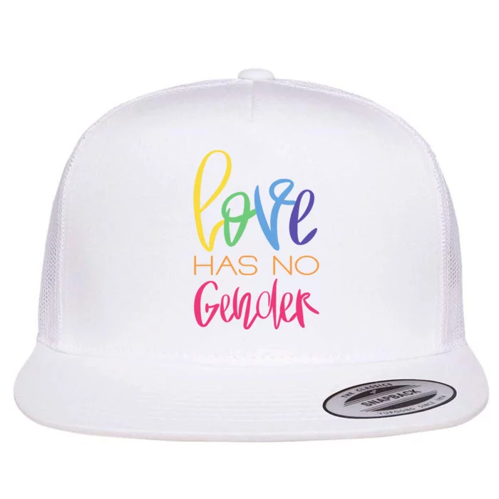 Love Has No Gender LGBTQ Flat Bill Trucker Hat