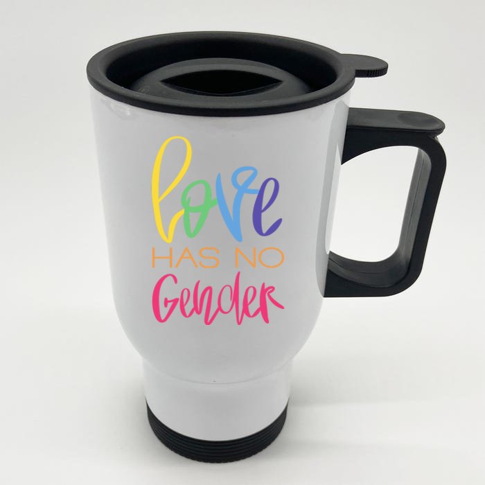 Love Has No Gender LGBTQ Front & Back Stainless Steel Travel Mug