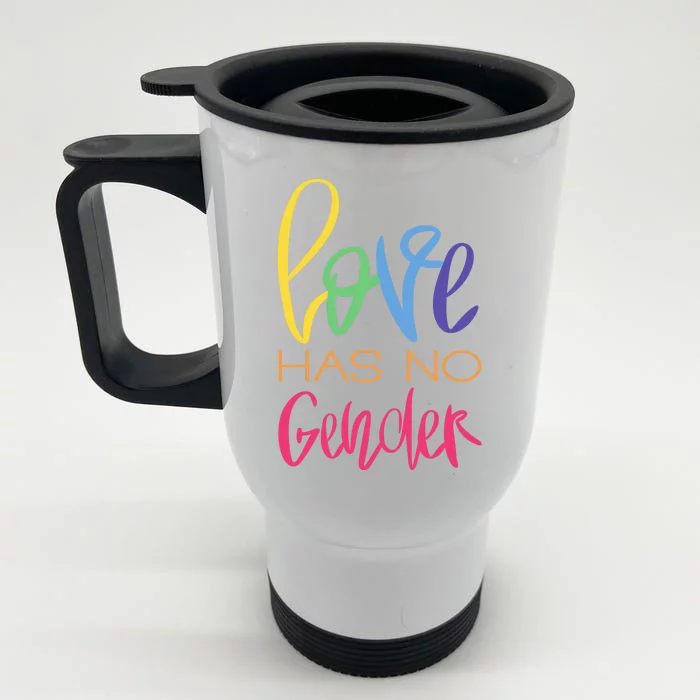 Love Has No Gender LGBTQ Front & Back Stainless Steel Travel Mug