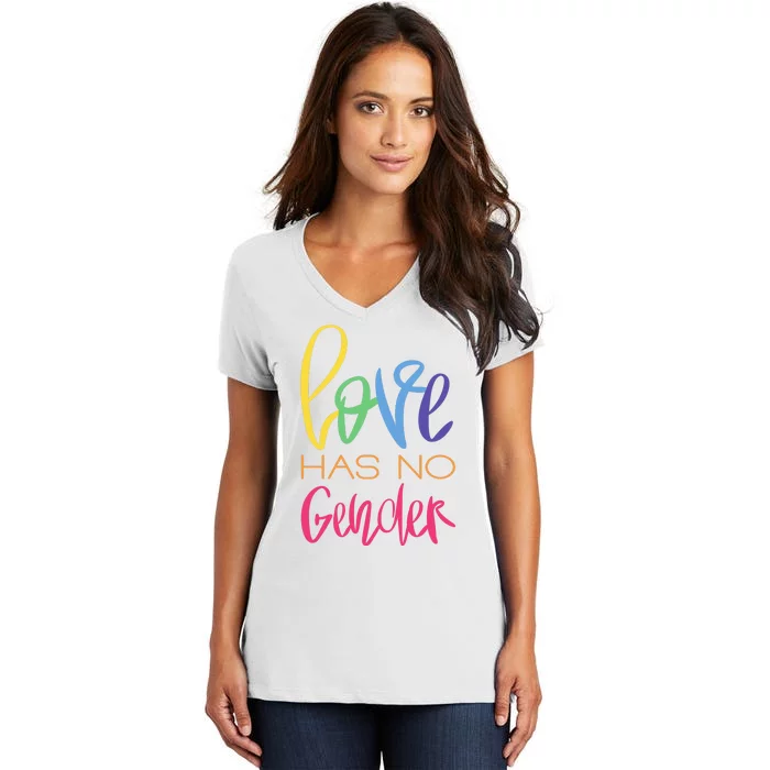 Love Has No Gender LGBTQ Women's V-Neck T-Shirt