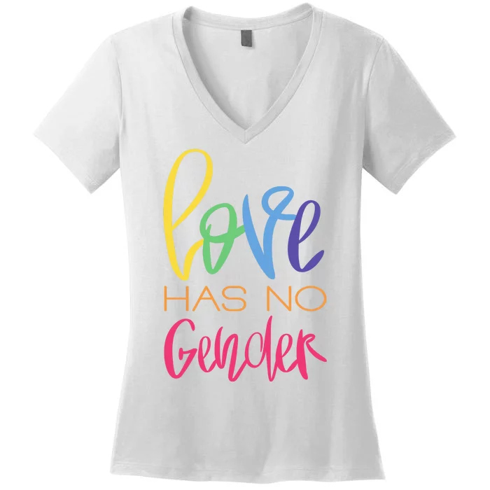 Love Has No Gender LGBTQ Women's V-Neck T-Shirt