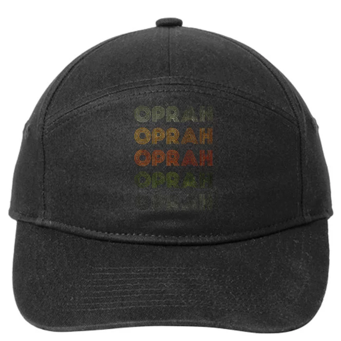 Love Heart Oprah Grunge Vintage Style Black Oprah 7-Panel Snapback Hat