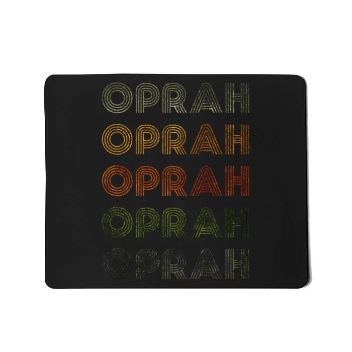 Love Heart Oprah Grunge Vintage Style Black Oprah Mousepad