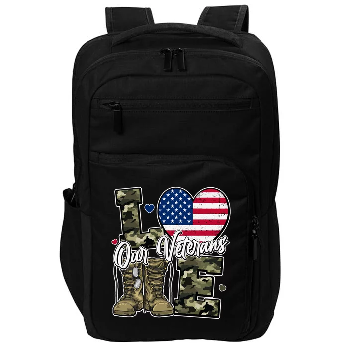 Love Heart Our Veterans Support Veterans Impact Tech Backpack