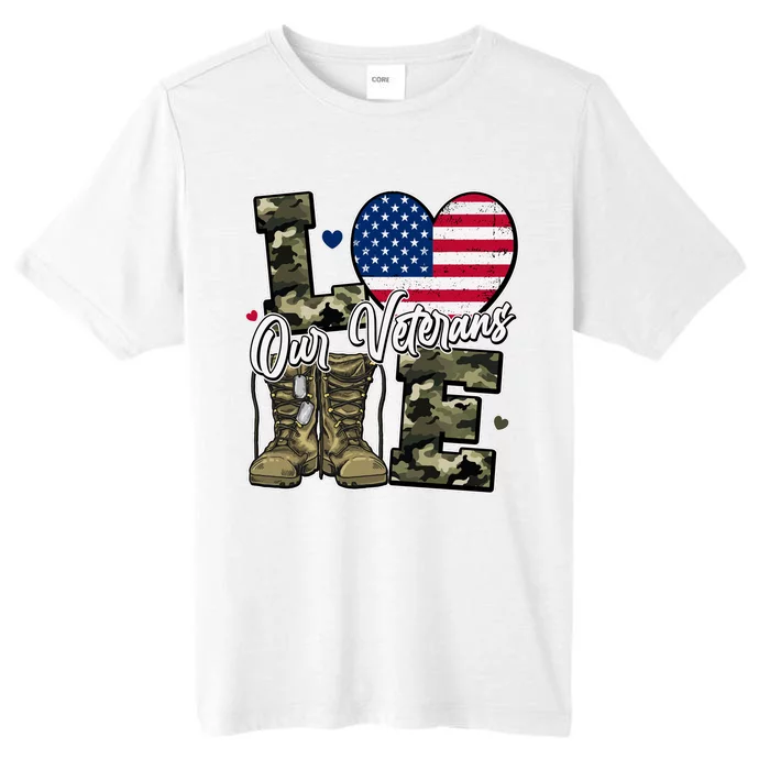 Love Heart Our Veterans Support Veterans ChromaSoft Performance T-Shirt