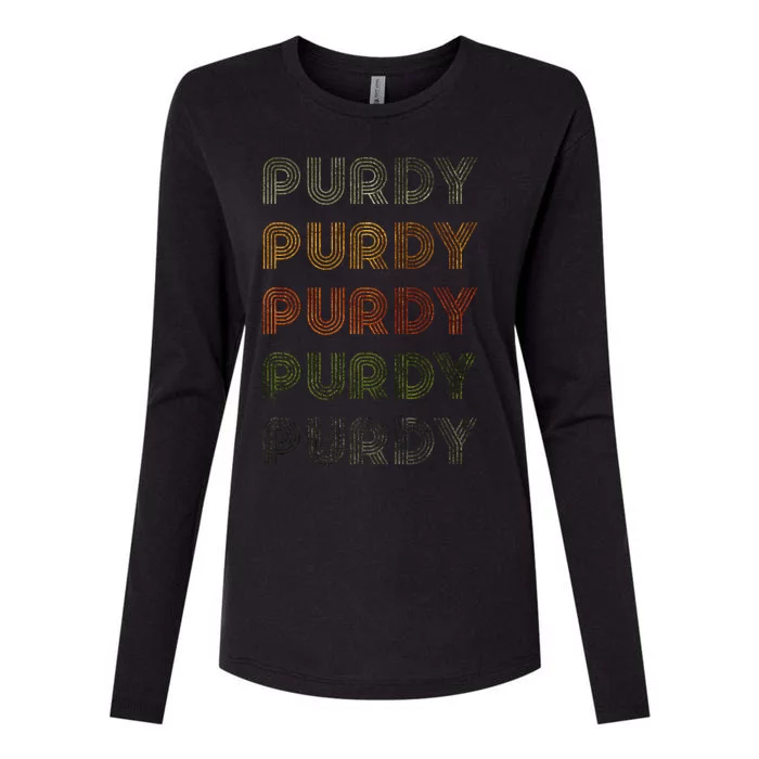 Love Heart Purdy Grunge Style Black Purdy Womens Cotton Relaxed Long Sleeve T-Shirt