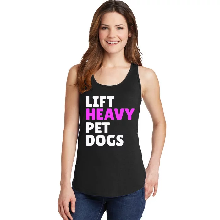 Lift Heavy Pet Dog Funny Gym Workout Gifts For Weight Lifter Ladies Essential Tank