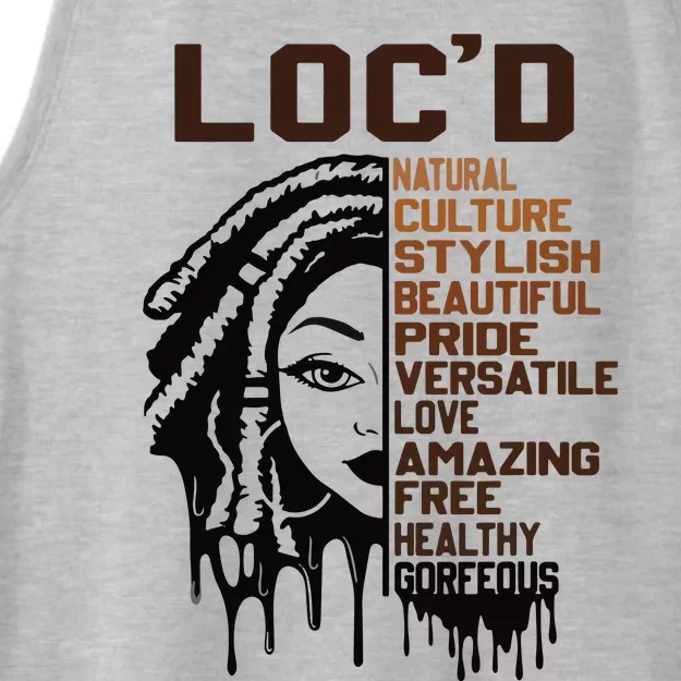 Loc'd Hair Pride Celebration Black History Month Black Queen Ladies Tri-Blend Wicking Tank