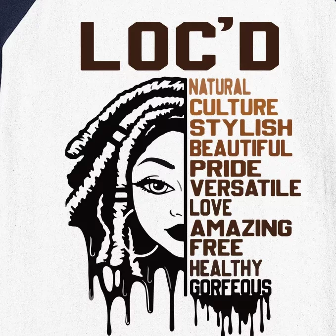 Loc'd Hair Pride Celebration Black History Month Black Queen Baseball Sleeve Shirt