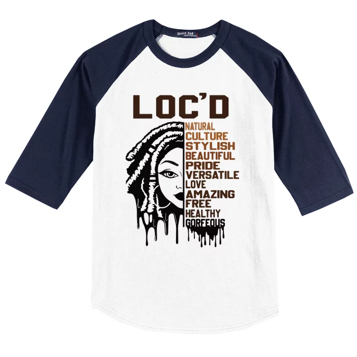 Loc'd Hair Pride Celebration Black History Month Black Queen Baseball Sleeve Shirt