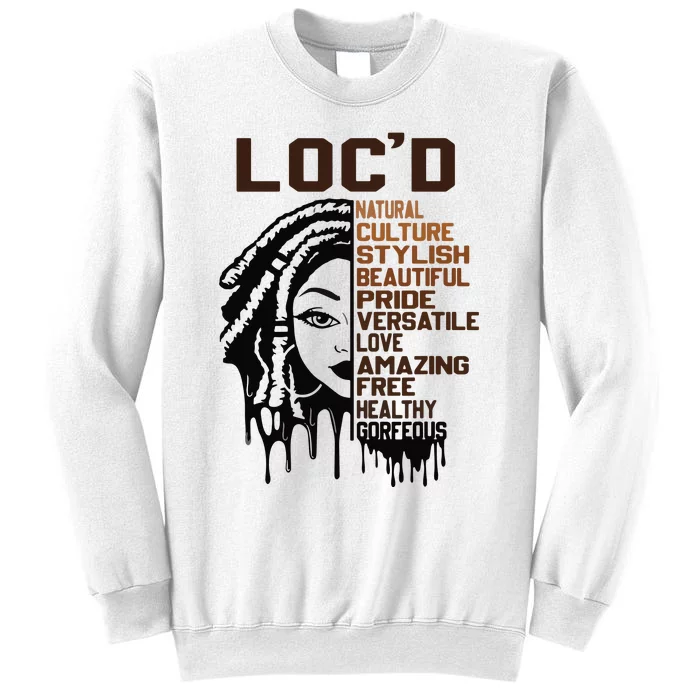 Loc'd Hair Pride Celebration Black History Month Black Queen Sweatshirt