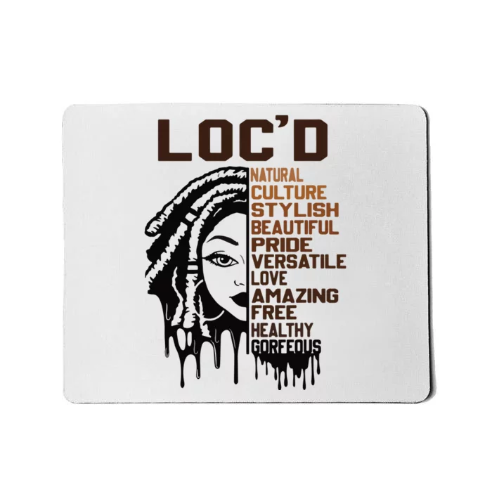 Loc'd Hair Pride Celebration Black History Month Black Queen Mousepad