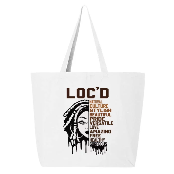 Loc'd Hair Pride Celebration Black History Month Black Queen 25L Jumbo Tote