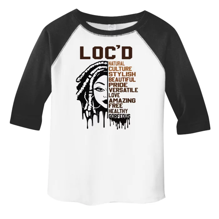 Loc'd Hair Pride Celebration Black History Month Black Queen Toddler Fine Jersey T-Shirt