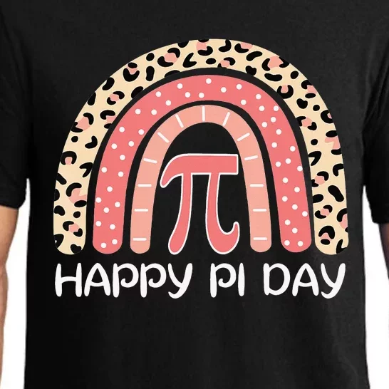 Leopard Happy Pi Day Math 3.14 Symbol Rainbow Pajama Set