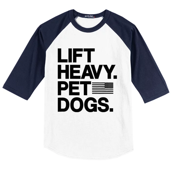 Lift Heavy Pet Dogs Gym For Weightlifters Baseball Sleeve Shirt