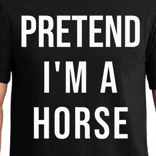 Lazy Halloween Pretend Im A Horse Costume Funny Party Pajama Set