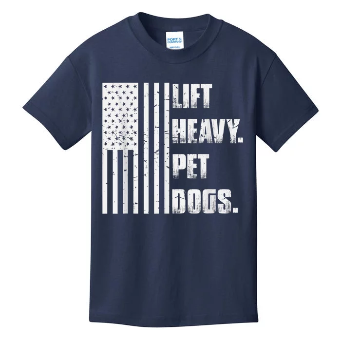 Lift Heavy Pet Dogs Funny Gift Weightlifting Gift Kids T-Shirt