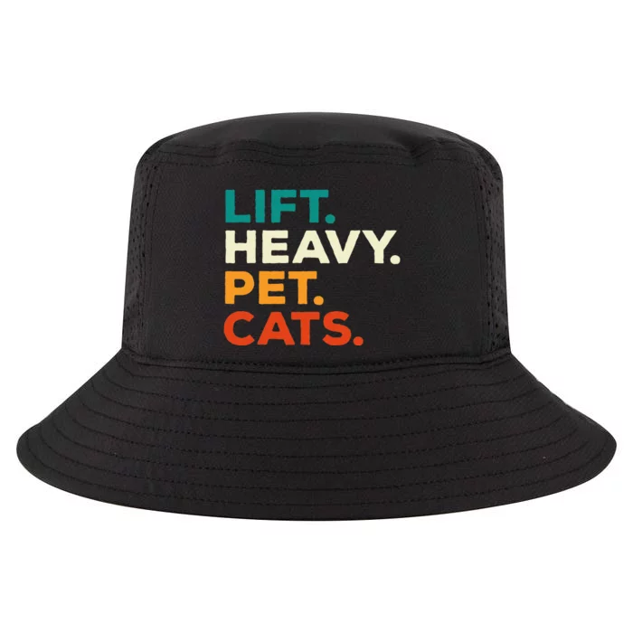 Lift Heavy Pet Cats Funny Gym Workout Weight Lifter Cool Comfort Performance Bucket Hat