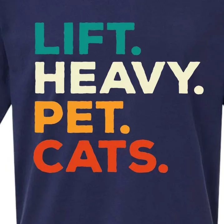 Lift Heavy Pet Cats Funny Gym Workout Weight Lifter Sueded Cloud Jersey T-Shirt