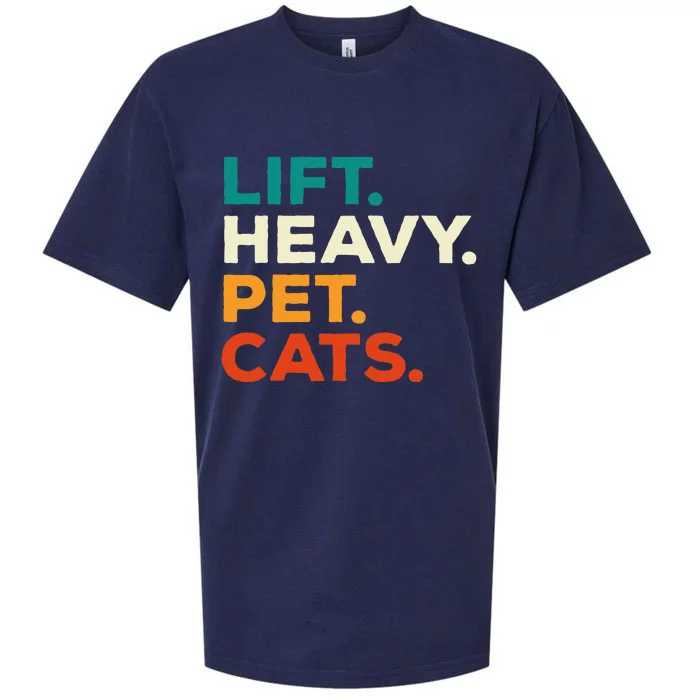 Lift Heavy Pet Cats Funny Gym Workout Weight Lifter Sueded Cloud Jersey T-Shirt