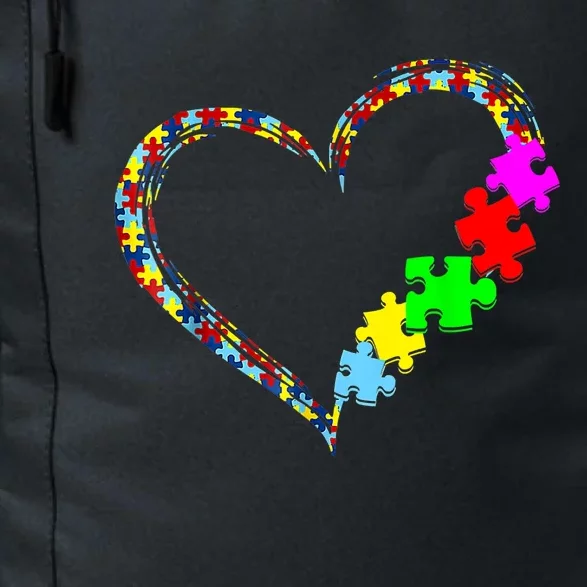 Love Heart Puzzle Piece Gift Women Gift Autism Awareness Daily Commute Backpack