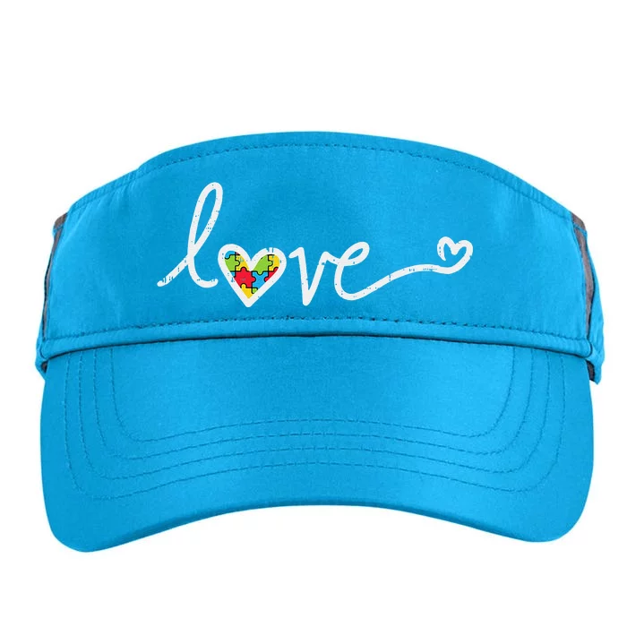 Love Heart Puzzle Cute Autism Awareness ASD Women Adult Drive Performance Visor