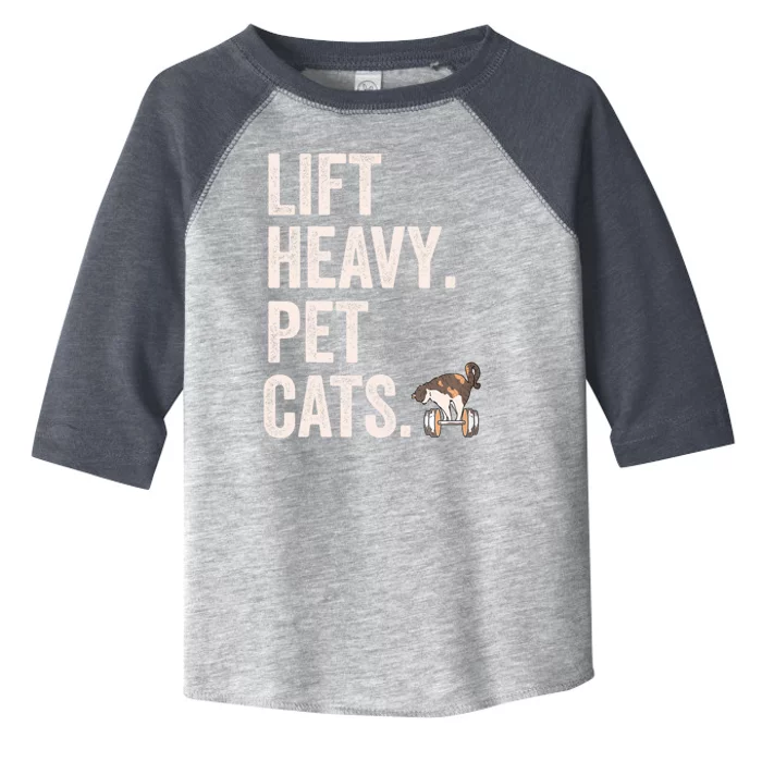 Lift Heavy Pet Cats Funny Gym Workout Toddler Fine Jersey T-Shirt