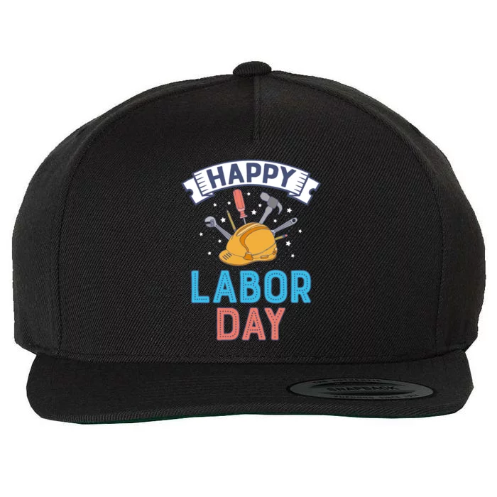 Labor Helmet Patriotic Laborer Worker Happy Labor Day Meaningful Gift Wool Snapback Cap