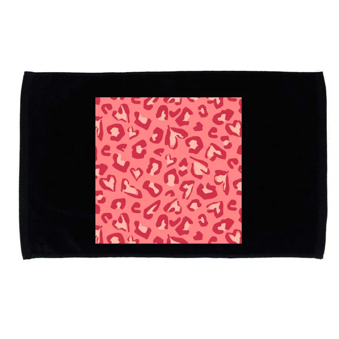 Leopard Heart Pattern Microfiber Hand Towel