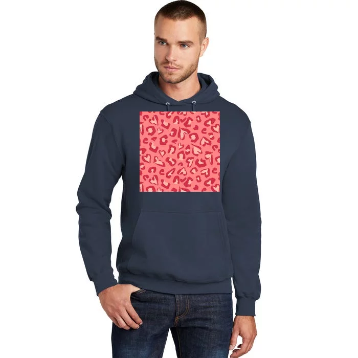 Leopard Heart Pattern Tall Hoodie