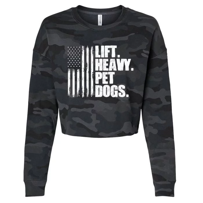 Lift Heavy Pet Dogs Weightlifting Cropped Pullover Crew