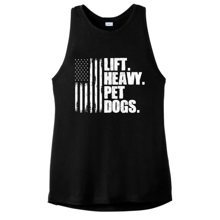 Lift Heavy Pet Dogs Weightlifting Ladies Tri-Blend Wicking Tank