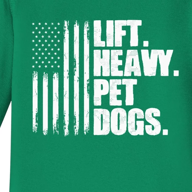 Lift Heavy Pet Dogs Weightlifting Baby Long Sleeve Bodysuit