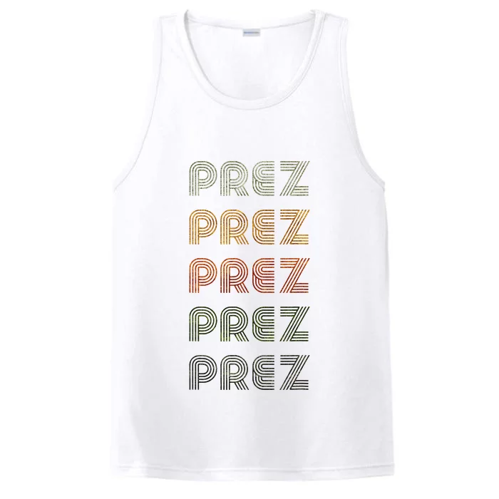 Love Heart Prez Grunge Vintage Style Black Prez Performance Tank