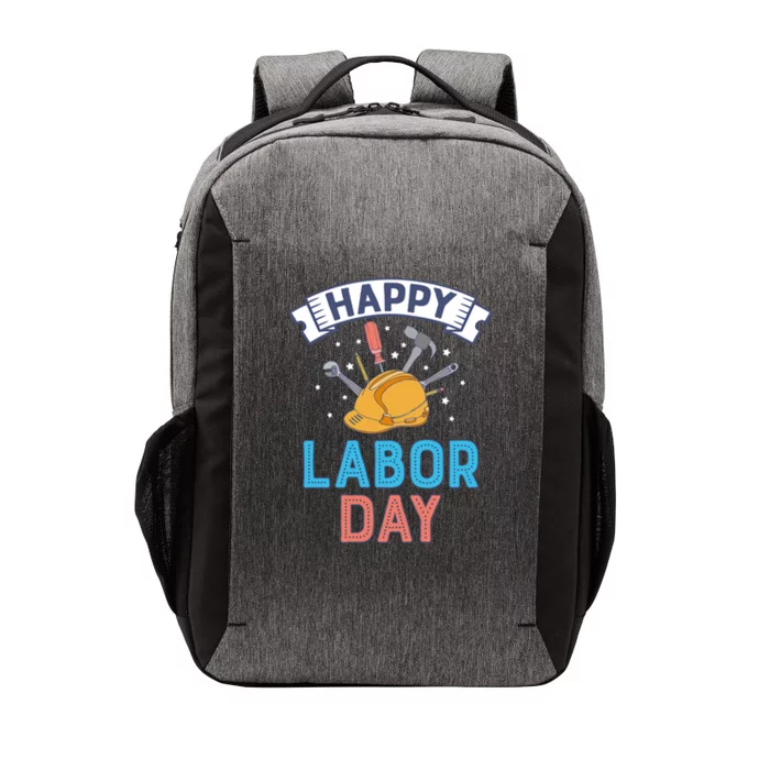 Labor Helmet Patriotic Laborer Worker Happy Labor Day Cool Gift Vector Backpack