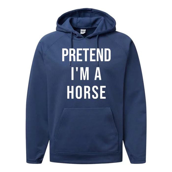 Lazy Halloween Pretend IM A Horse Costume Funny Party Performance Fleece Hoodie