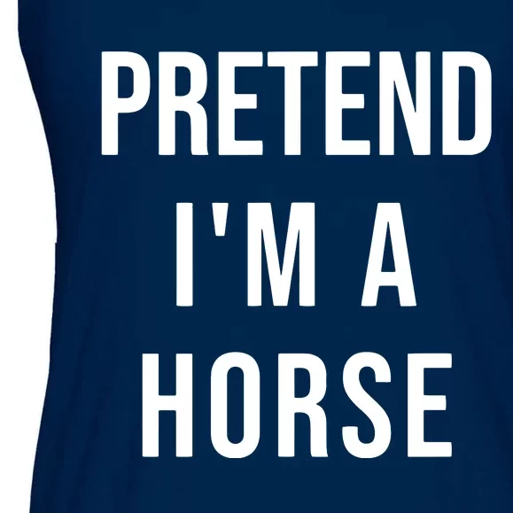 Lazy Halloween Pretend IM A Horse Costume Funny Party Ladies Essential Flowy Tank