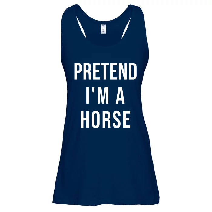 Lazy Halloween Pretend IM A Horse Costume Funny Party Ladies Essential Flowy Tank