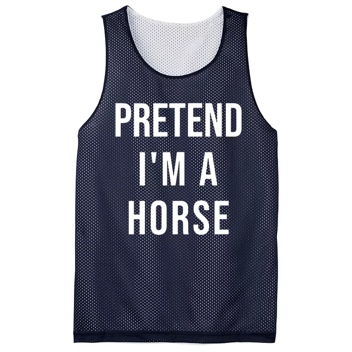 Lazy Halloween Pretend IM A Horse Costume Funny Party Mesh Reversible Basketball Jersey Tank