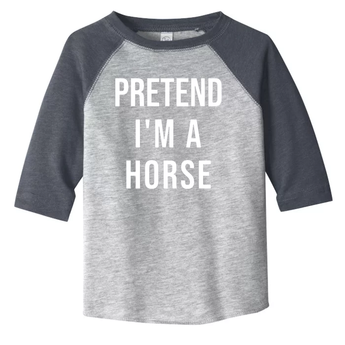 Lazy Halloween Pretend IM A Horse Costume Funny Party Toddler Fine Jersey T-Shirt